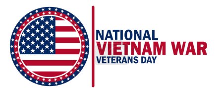 Illustration for National Vietnam War Veterans Day. Suitable for greeting card, poster and banner. - Royalty Free Image