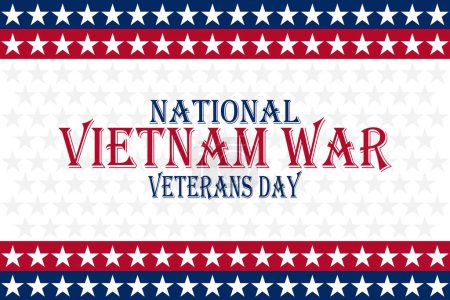 National Vietnam War Veterans Day. Holiday concept. Template for background, banner, card, poster with text inscription