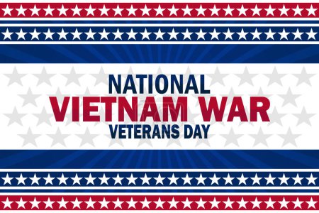 Illustration for National Vietnam War Veterans Day wallpaper with typography. National Vietnam War Veterans Day, background - Royalty Free Image