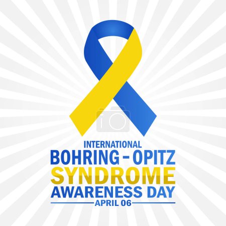 Ilustración de Fondo de pantalla del Día Internacional del Síndrome de Bohring Opitz con tipografía. Día Internacional de Concientización sobre el Síndrome de Bohring Opitz, antecedentes - Imagen libre de derechos