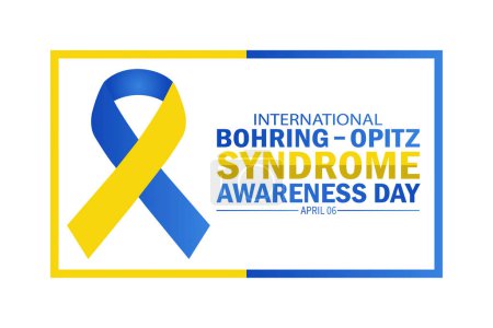 Illustration for International Bohring Opitz Syndrome Awareness Day. April 06. Suitable for greeting card, poster and banner. - Royalty Free Image