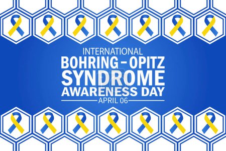 Illustration for International Bohring Opitz Syndrome Awareness Day. April 06. Holiday concept. Template for background, banner, card, poster with text inscription - Royalty Free Image