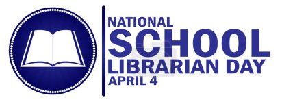 Día Nacional del Bibliotecario Escolar. Adecuado para tarjeta de felicitación, póster y pancarta.