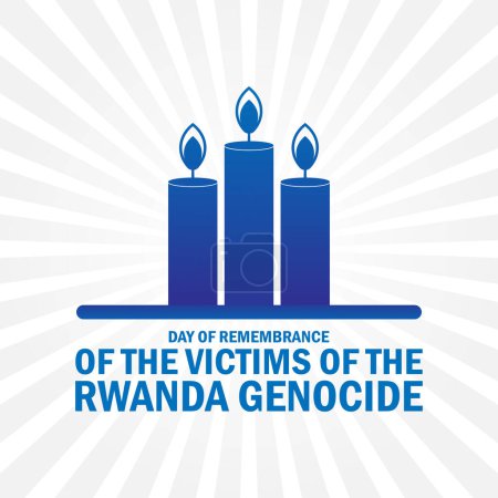 Tag des Gedenkens an die Opfer des Völkermords in Ruanda Tapete mit Formen und Typografie. Tag des Gedenkens an die Opfer des Völkermords in Ruanda, Hintergrund