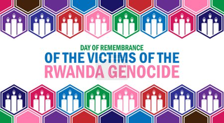 Tag des Gedenkens an die Opfer des Völkermords in Ruanda Tapete mit Typografie. Tag des Gedenkens an die Opfer des Völkermords in Ruanda, Hintergrund