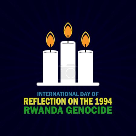 Internationaler Tag der Reflexion über den Völkermord in Ruanda 1994. Ferienkonzept. Vorlage für Hintergrund, Banner, Karte, Plakat mit Textinschrift