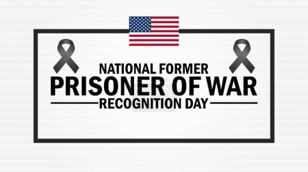 Ilustración de Fondo de pantalla del National Former Prisoner Of War Recognition Day con tipografía. Día Nacional del Ex Prisionero de Guerra de Reconocimiento, antecedentes - Imagen libre de derechos