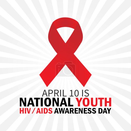 National Youth Hiv Aids Awareness Day. Suitable for greeting card, poster and banner.