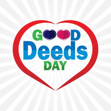 Good Deeds Day. Holiday concept. Template for background, banner, card, poster with text inscription