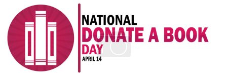 National Donate a Book Day. Suitable for greeting card, poster and banner.