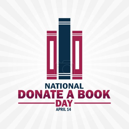 National Donate a Book Day wallpaper with shapes and typography. National Donate a Book Day, background