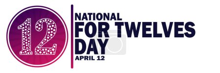 National For Twelves Day. Suitable for greeting card, poster and banner.