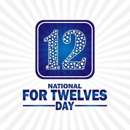 National For Twelves Day. Holiday concept. Template for background, banner, card, poster with text inscription