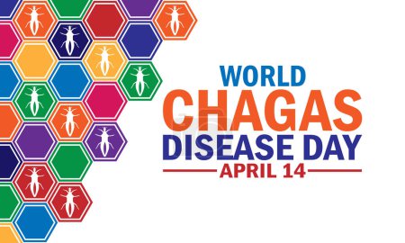 Tapete zum Welttag der Chagas-Krankheit mit Typografie. Welttag der Chagas-Krankheit, Hintergrund