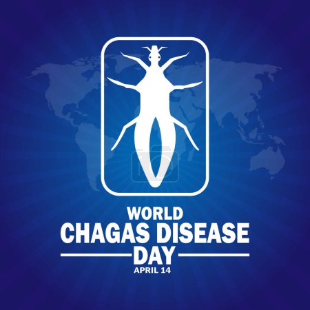 Welttag der Chagas-Krankheit. Ferienkonzept. Vorlage für Hintergrund, Banner, Karte, Plakat mit Textinschrift