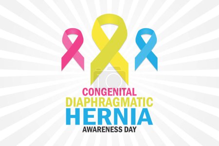Die Tapete Congenital Diaphragmatic Hernia Awareness Day mit Formen und Typografie. Tag des Bewusstseins für angeborene Zwerchfellbrüche, Hintergrund