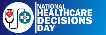 Illustration for National Healthcare Decisions Day. Suitable for greeting card, poster and banner. - Royalty Free Image