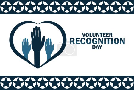 Volunteer Recognition Day. Holiday concept. Template for background, banner, card, poster with text inscription