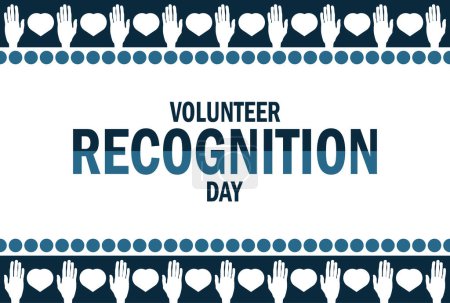 Fondo de pantalla Día de Reconocimiento Voluntario con formas y tipografía. Día del Reconocimiento de Voluntarios, antecedentes