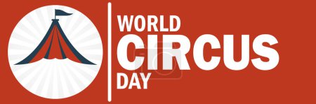 Illustration for World Circus Day. Suitable for greeting card, poster and banner. - Royalty Free Image