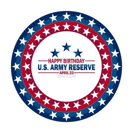 Happy Birthday US Army Reserve. Holiday concept. Template for background, banner, card, poster with text inscription