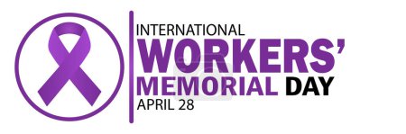 Illustration for International Workers Memorial Day. Suitable for greeting card, poster and banner. - Royalty Free Image