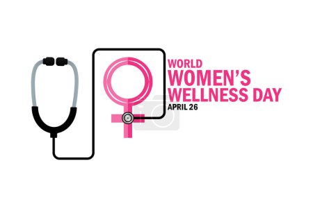 World Women's Wellness Day. Suitable for greeting card, poster and banner.