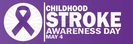 Childhood Stroke Awareness Day. May 4. Suitable for greeting card, poster and banner