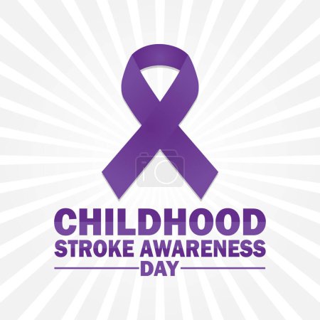 Childhood Stroke Awareness Day. Holiday concept. Template for background, banner, card, poster with text inscription