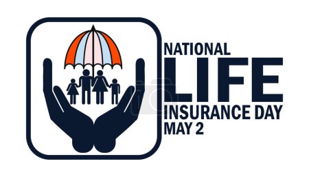 National Life Insurance Day Tapete mit Typografie. Nationaler Tag der Lebensversicherung, Hintergrund