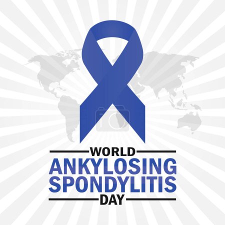 Der Welt-Ankylose-Spondylitis-Tag. Ferienkonzept. Vorlage für Hintergrund, Banner, Karte, Plakat mit Textinschrift. Vektorillustration