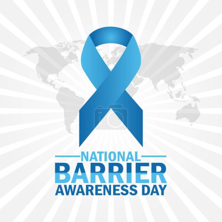 National Barrier Awareness Day. Holiday concept. Template for background, banner, card, poster with text inscription. Vector illustration
