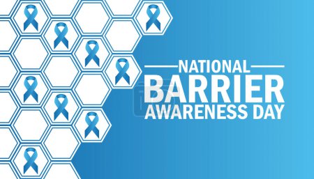 National Barrier Awareness Day Tapete mit Formen und Typografie. Nationaler Tag des Barrierebewusstseins, Hintergrund