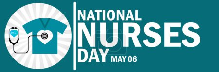 Illustration for National Nurses day. May 06. Vector illustration. Suitable for greeting card, poster and banner - Royalty Free Image