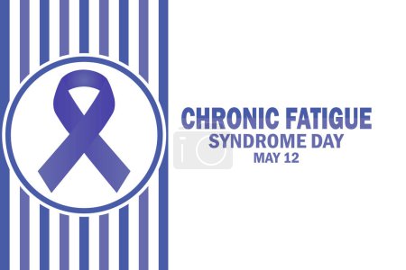 Chronic fatigue Syndrome Day wallpaper with shapes and typography, banner, card, poster, template. May 12. Chronic fatigue Syndrome Day, background