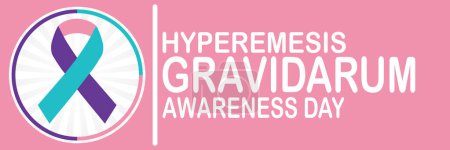 Hyperemesis Gravidarum Awareness Day. Suitable for greeting card, poster and banner. Vector illustration.