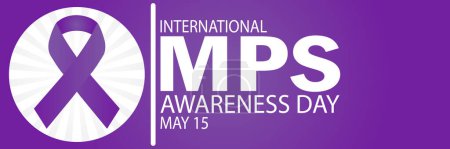 Ilustración de Día Internacional de la Concienciación sobre los MPS. 15 de mayo. Adecuado para tarjetas de felicitación, póster y banner. Ilustración vectorial. - Imagen libre de derechos