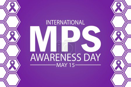 International MPS Awareness Day. May 15. Holiday concept. Template for background, banner, card, poster with text inscription. Vector illustration
