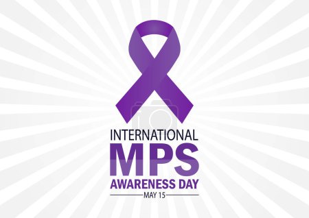 Internationaler MPS Awareness Day Vektor Illustration. Am 15. Mai. Ferienkonzept. Vorlage für Hintergrund, Banner, Karte, Plakat mit Textinschrift.