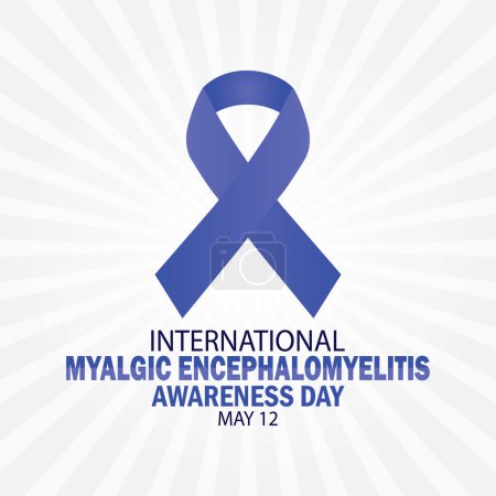 Illustration for International Myalgic Encephalomyelitis Awareness Day. May 12. Holiday concept. Template for background, banner, card, poster with text inscription. vector illustration - Royalty Free Image