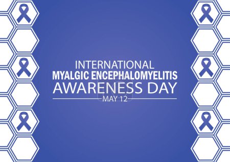 Illustration for International Myalgic encephalomyelitis awareness day. May 12. background, banner, card, poster, template. Vector illustration. - Royalty Free Image