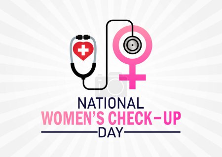 National Women's Check Up Day. Health concept. Template for background, banner, card, poster with text inscription.