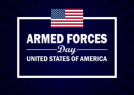 Armed Forces Day. United States of America. Holiday concept. Template for background, banner, card, poster with text inscription. Vector illustration.