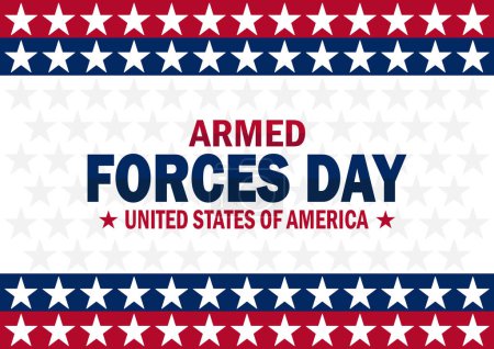 Armed Forces Day Vector illustration. United States of America. Holiday concept. Template for background, banner, card, poster with text inscription.