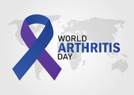 World Arthritis Day. Holiday concept. Template for background, banner, card, poster with text inscription. Vector illustration