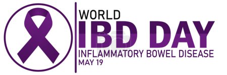 World IBD Day Inflammatory Bowel Disease. May 19. Suitable for greeting card, poster and banner. Vector illustration.