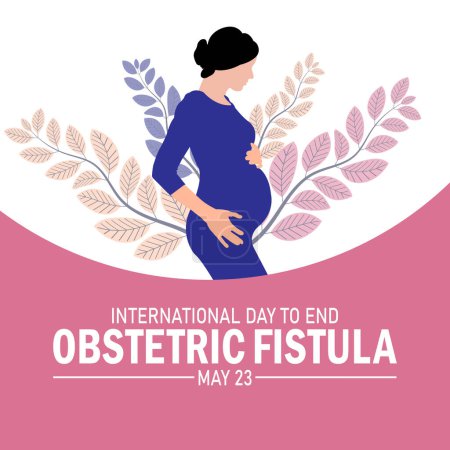International Day to end Obstetric Fistula wallpaper with shapes and typography, banner, card, poster, template. International Day to end Obstetric Fistula, background