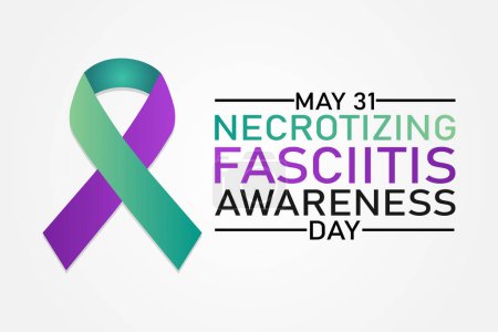 Necrotizing Fasciitis Awareness Day wallpaper with shapes and typography, banner, card, poster, template. Necrotizing Fasciitis Awareness Day, background