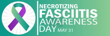 Nekrotisierende Fasziitis Awareness Day. 31. Mai. Geeignet für Grußkarte, Poster und Banner. Vektorillustration.
