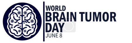World Brain Tumor Day. June 8. Suitable for greeting card, poster and banner. Vector illustration.